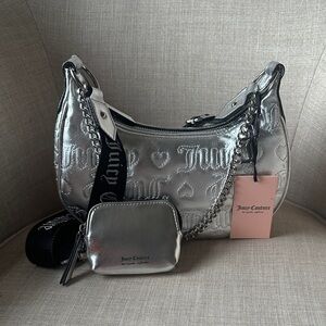 Juicy Couture Metallic Silver Shoulder Bag